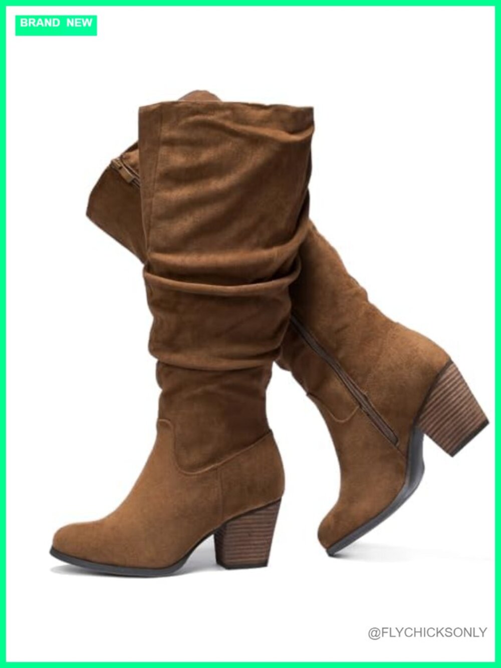 Extra Wide Calf Knee High Boots Memory Foam Insole Side Zipper